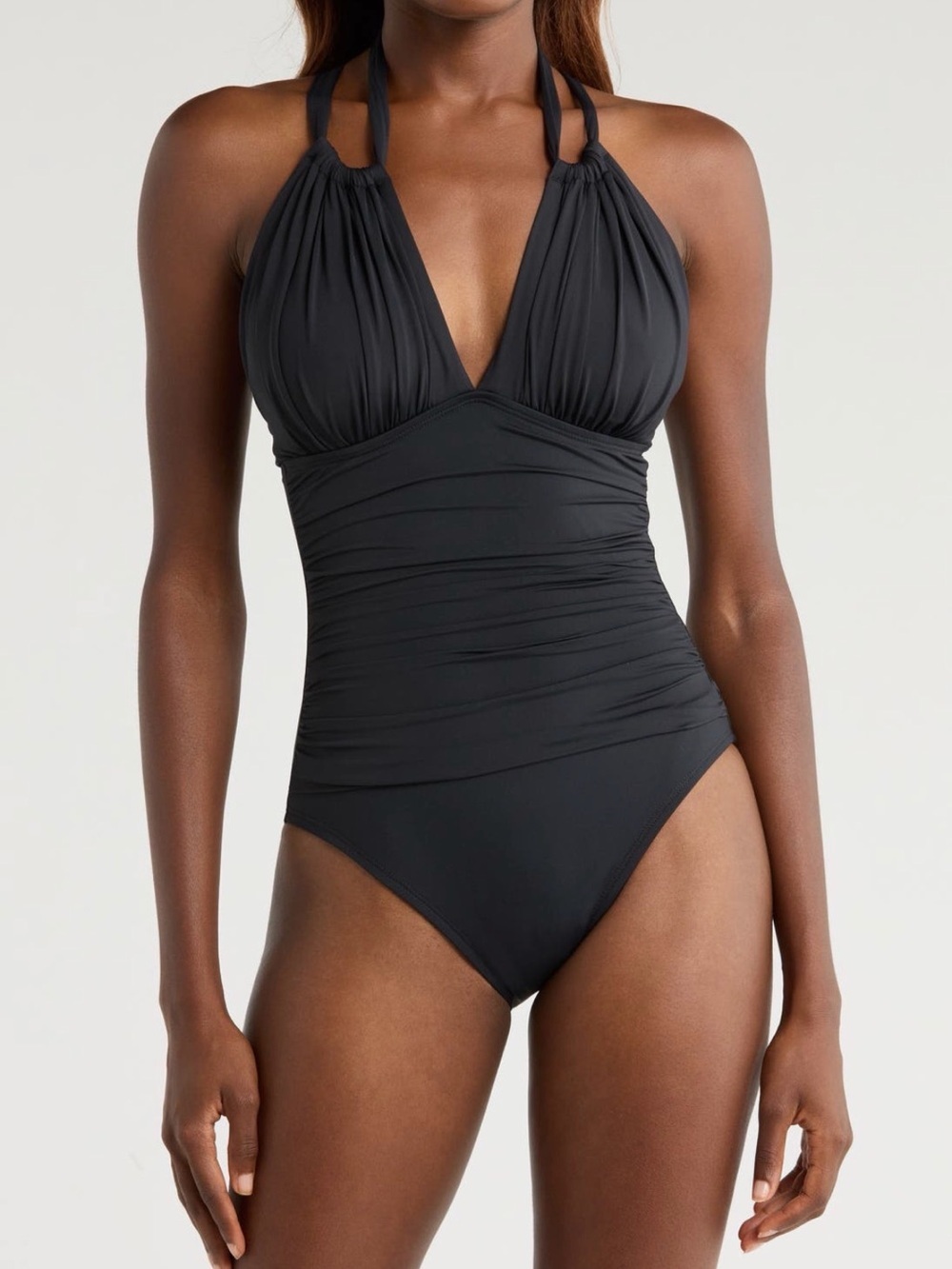 Black Halter One-Piece Swimsuit - Women's Swim